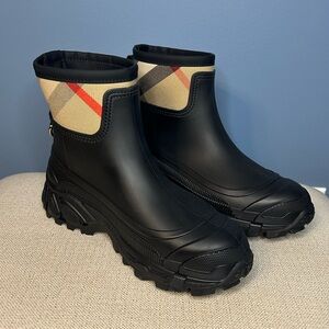 Burberry House Check Panel Rain Boots